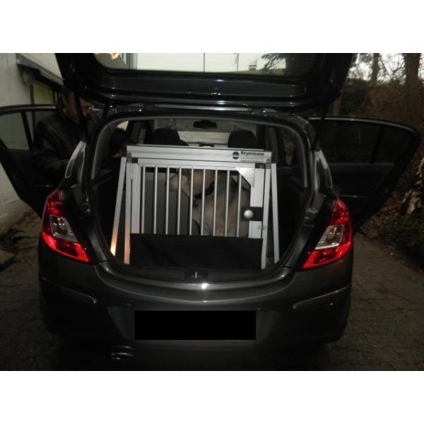 Hundebox/ Einzelbox für Opel Corsa D ohne variablen Ladeboden (Sonder