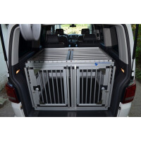 Individuelle Hundetransportbox/ Doppelbox für VW T5 Bus Multivan (Individualbau 13)