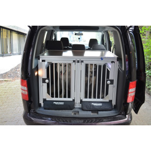 Hundetransportbox/ Doppelbox für VW Caddy Life /...