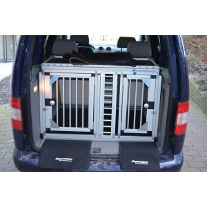 Individuelle Hundetransportbox/ Doppelbox für VW Caddy Life / Kombi (Individualbau 27)
