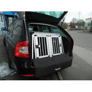 Hundebox/ Doppelbox für Skoda Octavia 2 Combi ohne variablen Ladeboden (Sonderbau 90)