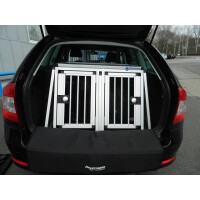 Hundebox/ Doppelbox für Skoda Octavia 2 Combi ohne variablen Ladeboden (Sonderbau 90)