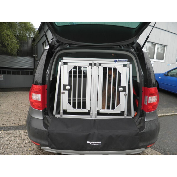 Hundetransportbox/ Doppelbox für Skoda Yeti mit variablen Ladeboden (Sonderbau 205)