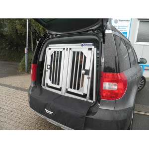 Hundetransportbox/ Doppelbox für Skoda Yeti mit variablen Ladeboden (Sonderbau 205)