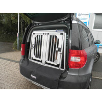 Hundetransportbox/ Doppelbox für Skoda Yeti mit variablen Ladeboden (Sonderbau 205)