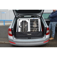 Hundetransportbox/ Einzelbox für Skoda Octavia 3 Combi mit variablen Ladeboden (Sonderbau 309)