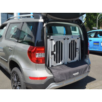 Hundebox/ Doppelbox für Skoda Yeti ohne variablen Ladeboden (Sonderbau 323)