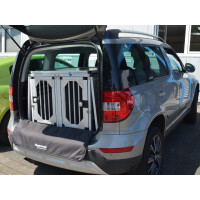 Hundebox/ Doppelbox für Skoda Yeti ohne variablen Ladeboden (Sonderbau 323)