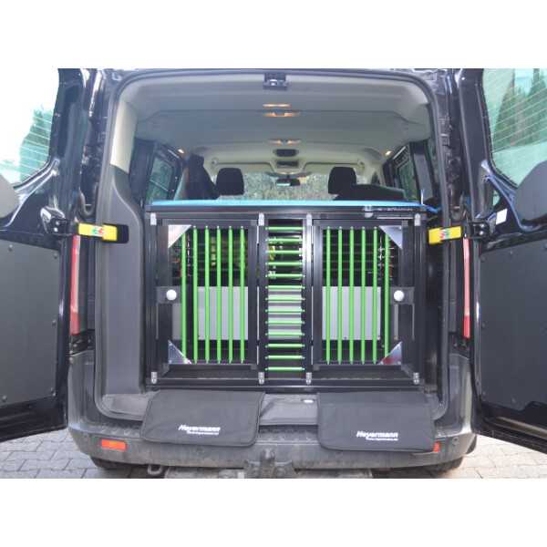 Individuelle Hundebox/ Doppelbox für Ford Transit Custom (Individualbau 65)
