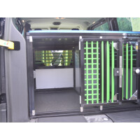 Individuelle Hundebox/ Doppelbox für Ford Transit Custom (Individualbau 65)