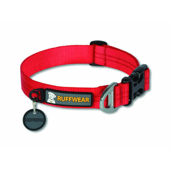 RUFFWEAR Hoopie Collar Hundehalsband, rot (Einfaches An- und Ablegen, Dünn und leicht)