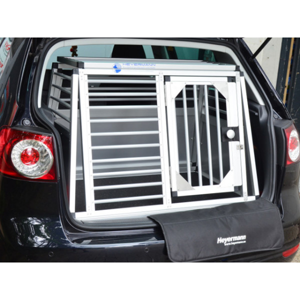Individuelle Hundetransportbox/ Einzelbox für VW Golf 6 Plus mit variablen Ladeboden (Individualbau 67)