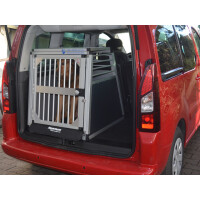 Hundebox/ Einzelbox für Citroen Berlingo 2 mit Tischfunktion am Mittelsitz (Sonderbau 395)