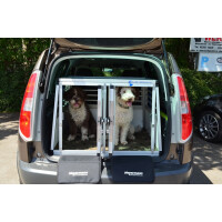 Hundebox/ Doppelbox für Skoda Roomster mit variablen Ladeboden (Sonderbau 40)