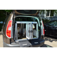 Hundebox/ Doppelbox für Skoda Roomster mit variablen Ladeboden (Sonderbau 40)