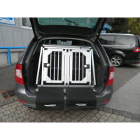 Hundebox/ Doppelbox für Skoda Fabia 2 Combi mit variablen Ladeboden (Sonderbau 37)