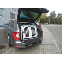 Hundebox/ Doppelbox für Skoda Fabia 2 Combi mit variablen Ladeboden (Sonderbau 37)