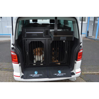 Individuelle Hundetransportbox/ Doppelbox für VW T5 & T6 Bus California ohne Kücheneienbau (Individualbau 80)