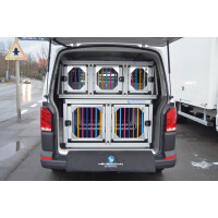 Individuelle Hundetransportbox/ Mehrfach-Hundetransportboxen für VW T5 Transporter (Individualbau 84)